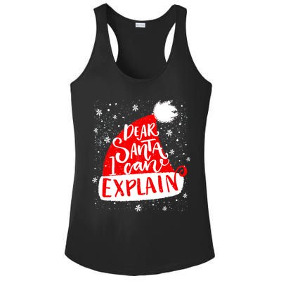 Santa Hat Dear Santa I Can Explain Christmas Ladies PosiCharge Competitor Racerback Tank