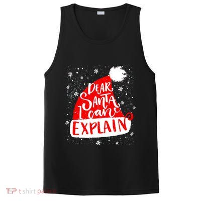 Santa Hat Dear Santa I Can Explain Christmas PosiCharge Competitor Tank
