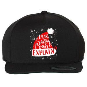 Santa Hat Dear Santa I Can Explain Christmas Wool Snapback Cap