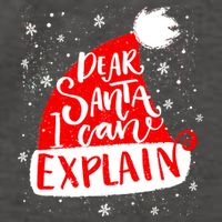 Santa Hat Dear Santa I Can Explain Christmas Vector Backpack
