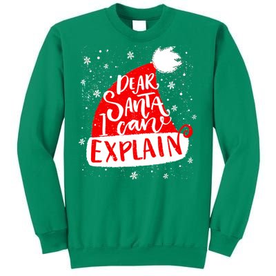 Santa Hat Dear Santa I Can Explain Christmas Sweatshirt