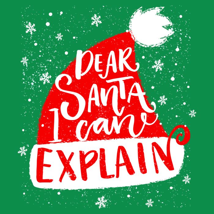 Santa Hat Dear Santa I Can Explain Christmas Baby Bodysuit