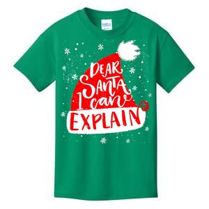 Santa Hat Dear Santa I Can Explain Christmas Kids T-Shirt