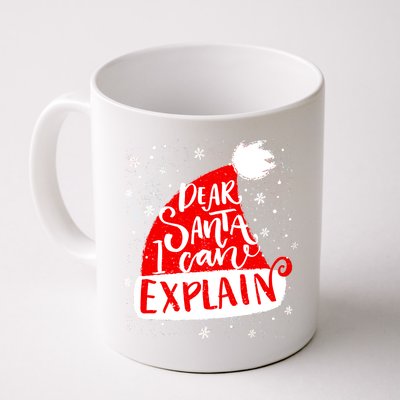 Santa Hat Dear Santa I Can Explain Christmas Coffee Mug