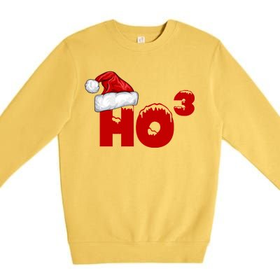 Santa HO HO3 Christmas Funny Premium Crewneck Sweatshirt