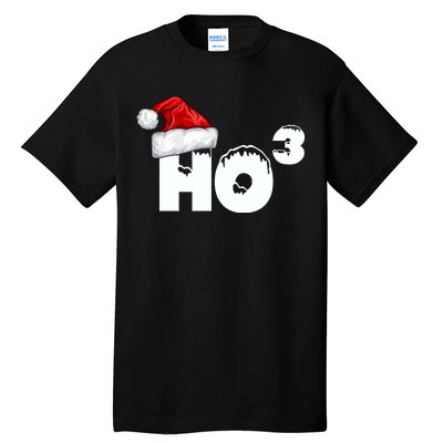 Santa HO HO3 Christmas Funny Tall T-Shirt