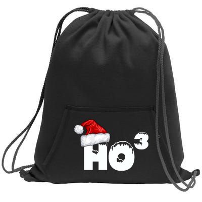 Santa HO HO3 Christmas Funny Sweatshirt Cinch Pack Bag