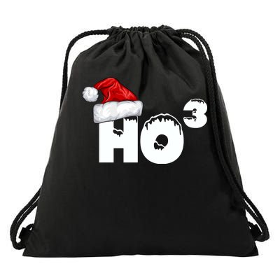 Santa HO HO3 Christmas Funny Drawstring Bag