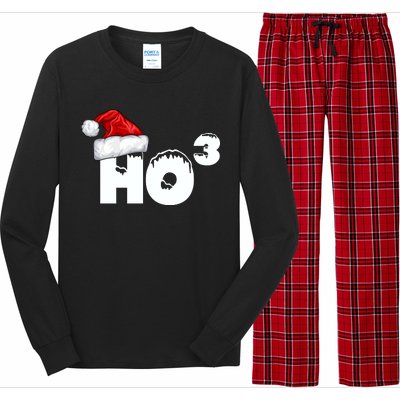 Santa HO HO3 Christmas Funny Long Sleeve Pajama Set