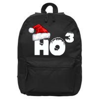 Santa HO HO3 Christmas Funny 16 in Basic Backpack