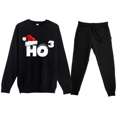 Santa HO HO3 Christmas Funny Premium Crewneck Sweatsuit Set