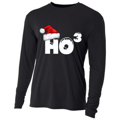 Santa HO HO3 Christmas Funny Cooling Performance Long Sleeve Crew