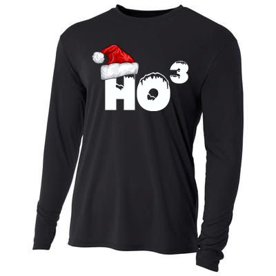 Santa HO HO3 Christmas Funny Cooling Performance Long Sleeve Crew