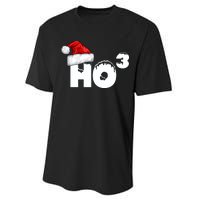 Santa HO HO3 Christmas Funny Performance Sprint T-Shirt