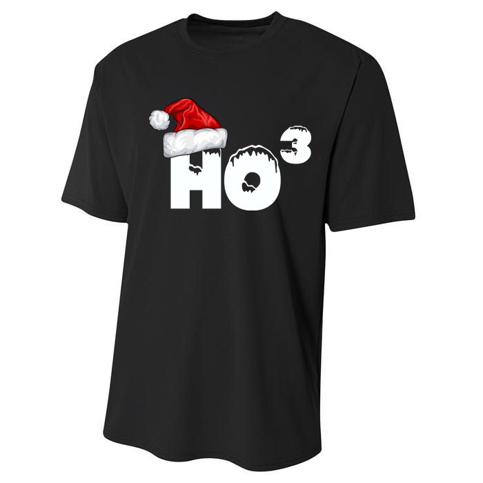 Santa HO HO3 Christmas Funny Performance Sprint T-Shirt