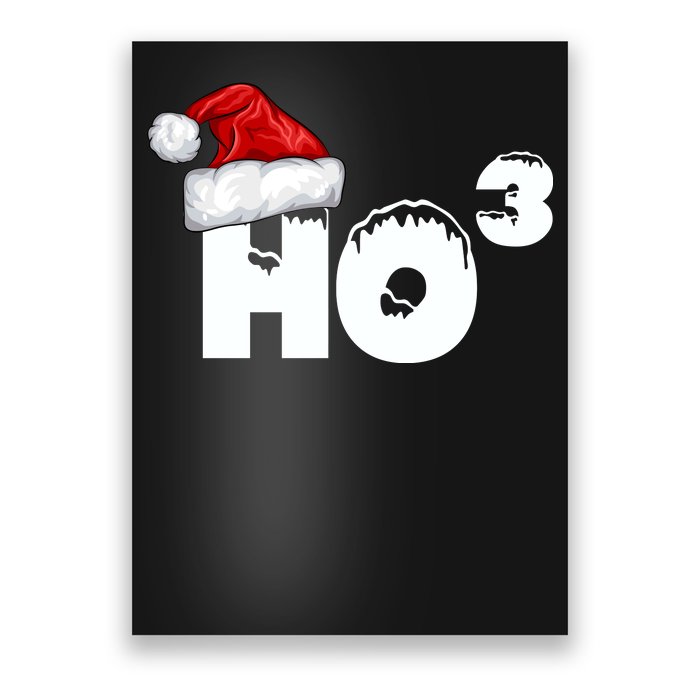 Santa HO HO3 Christmas Funny Poster