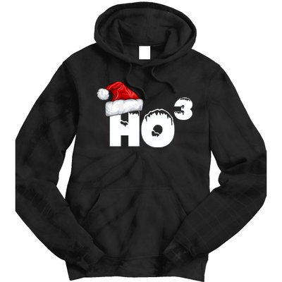 Santa HO HO3 Christmas Funny Tie Dye Hoodie