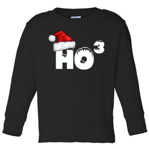 Santa HO HO3 Christmas Funny Toddler Long Sleeve Shirt