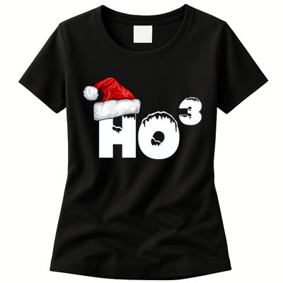 Santa HO HO3 Christmas Funny Womens T-Shirt