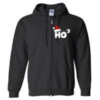 Santa HO HO3 Christmas Funny Full Zip Hoodie