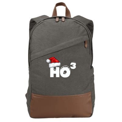 Santa HO HO3 Christmas Funny Cotton Canvas Backpack