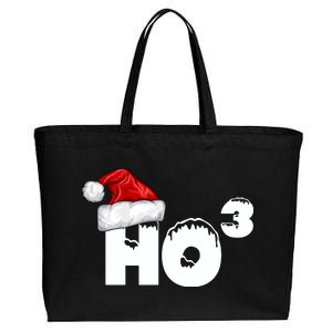 Santa HO HO3 Christmas Funny Cotton Canvas Jumbo Tote