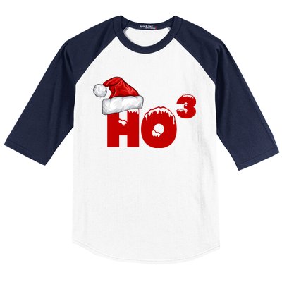 Santa HO HO3 Christmas Funny Baseball Sleeve Shirt