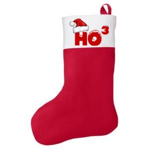 Santa HO HO3 Christmas Funny Felt Holiday Christmas Stocking