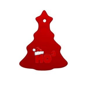 Santa HO HO3 Christmas Funny Ceramic Tree Ornament