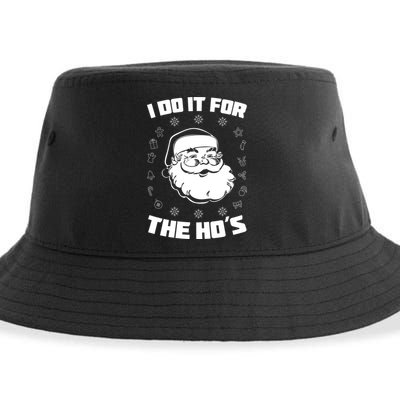 Santa I Do It For The Ho's Funny X-Mas Sustainable Bucket Hat