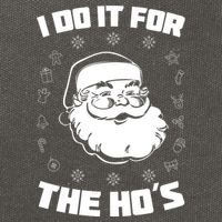 Santa I Do It For The Ho's Funny X-Mas Cotton Canvas Backpack