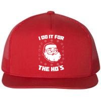 Santa I Do It For The Ho's Funny X-Mas Flat Bill Trucker Hat