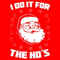 Santa I Do It For The Ho's Funny X-Mas Flat Bill Trucker Hat