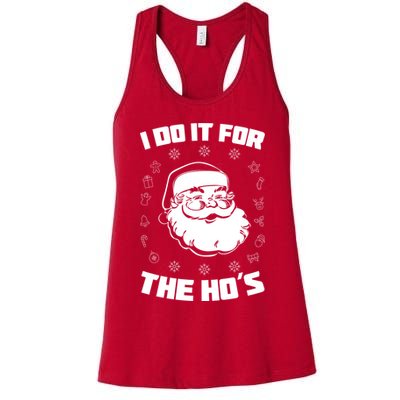 Santa I Do It For The Ho's Funny X-Mas Womens Tank Top