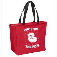 Santa I Do It For The Ho's Funny X-Mas Zip Tote Bag
