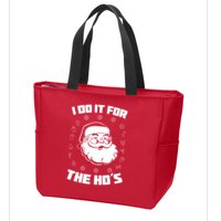 Santa I Do It For The Ho's Funny X-Mas Zip Tote Bag
