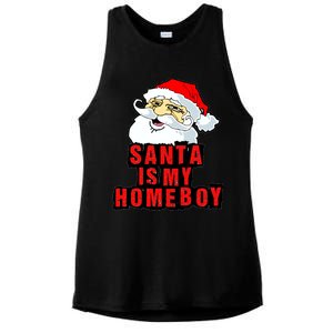 Santa Is My Homeboy Ladies PosiCharge Tri-Blend Wicking Tank