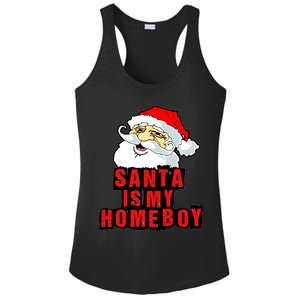 Santa Is My Homeboy Ladies PosiCharge Competitor Racerback Tank