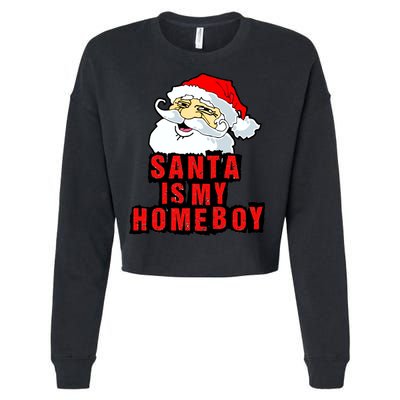 Santa Is My Homeboy Cropped Pullover Crew