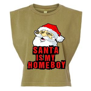 Santa Is My Homeboy Garment-Dyed Women's Muscle Tee