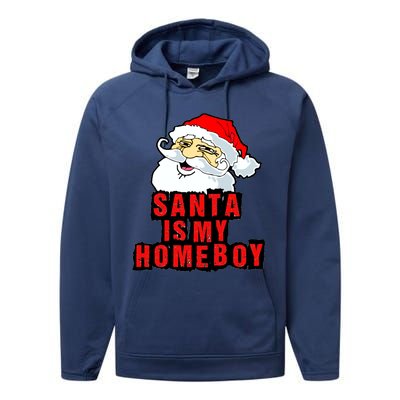 Santa Is My Homeboy Performance Fleece Hoodie