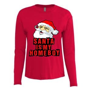 Santa Is My Homeboy Womens Cotton Relaxed Long Sleeve T-Shirt