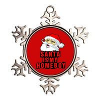 Santa Is My Homeboy Metallic Star Ornament