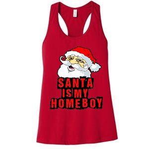 Santa Is My Homeboy Women's Racerback Tank