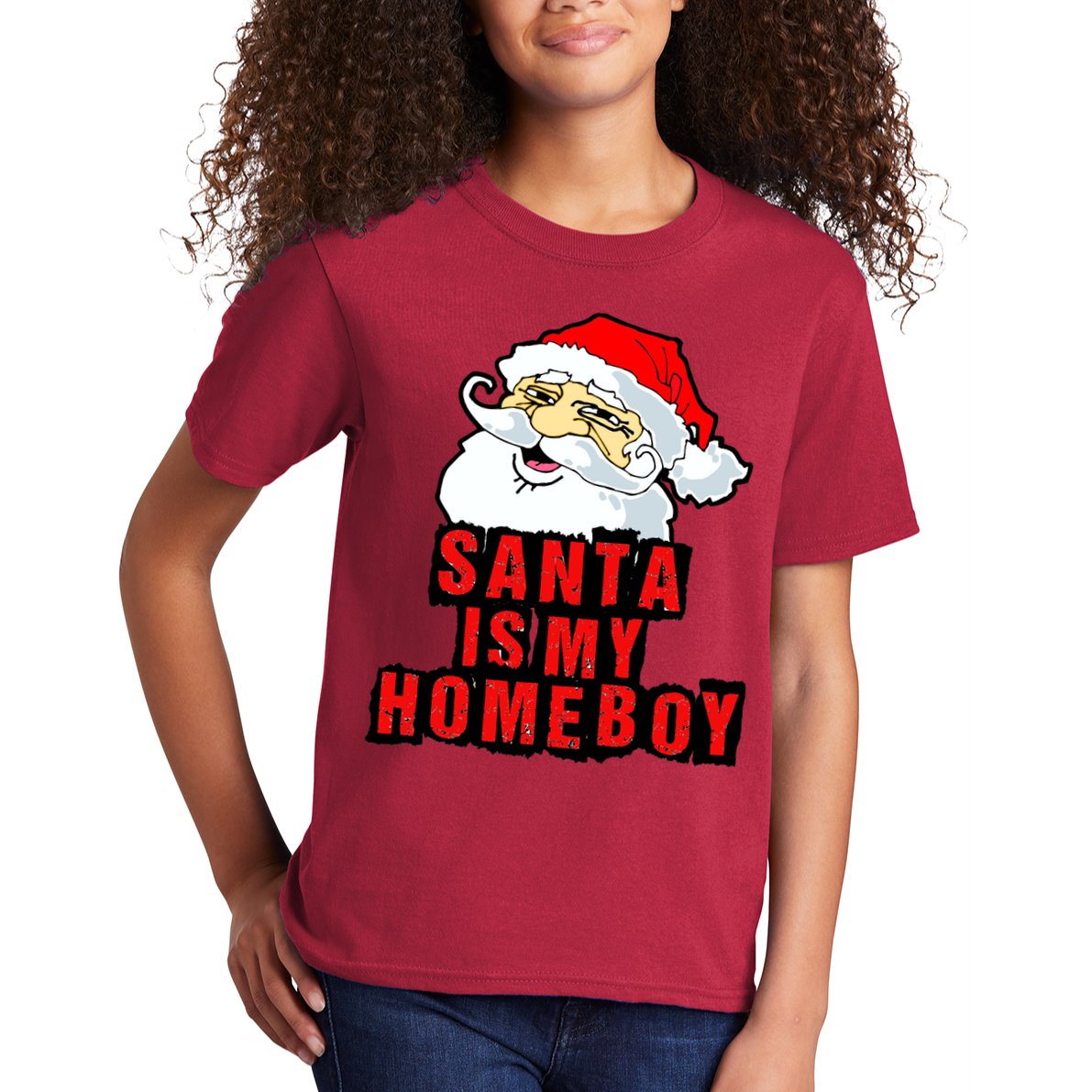 Santa Is My Homeboy Kids T-Shirt