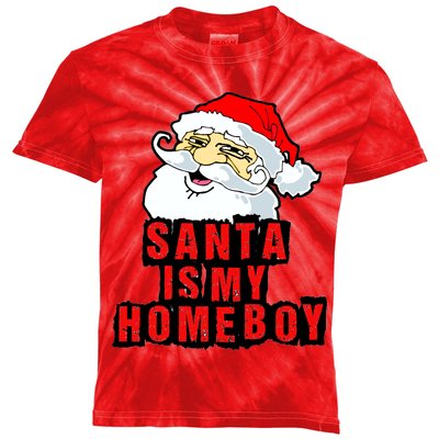 Santa Is My Homeboy Kids Tie-Dye T-Shirt