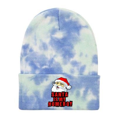 Santa Is My Homeboy Tie Dye 12in Knit Beanie