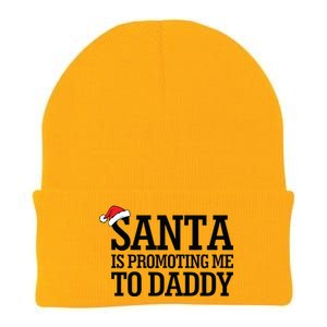 Santa Is Promoting Me To Daddy Knit Cap Winter Beanie