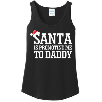 Santa Is Promoting Me To Daddy Ladies Essential Tank