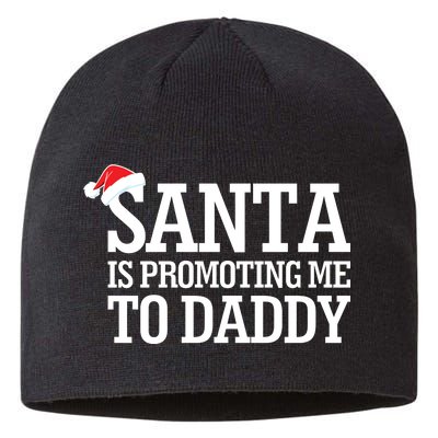 Santa Is Promoting Me To Daddy Sustainable Beanie